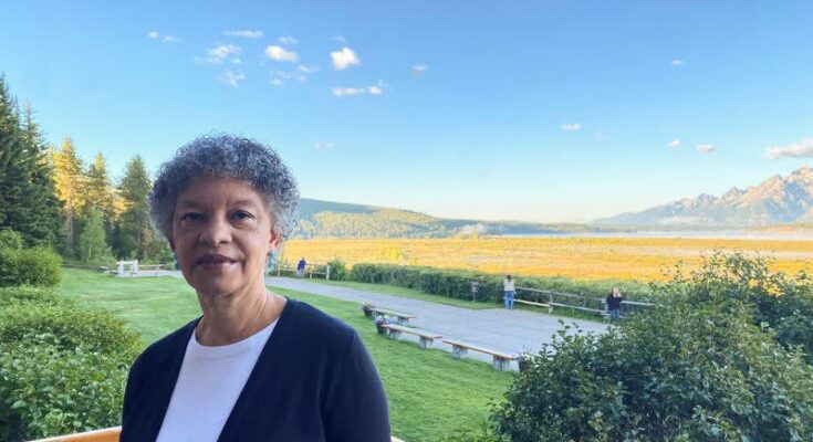 Federal Reserve Bank of Boston President Susan Collins poses for a photo in Jackson Hole, Wyoming